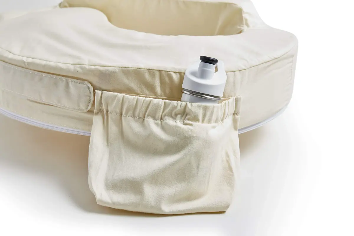My Brest Friend Deluxe Organic 100% Cotton Nursing Pillow Cover | Breathable Fabric & Handy Pocket - view 3