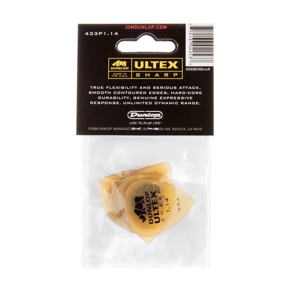 Jim Dunlop Ultex® Sharp Pick 1.14MM - 6 Pack - view 4