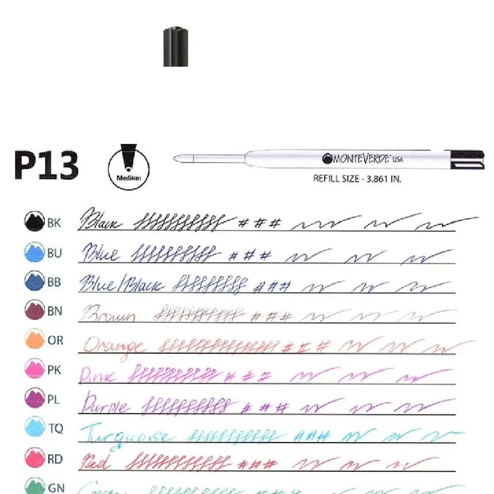 Monteverde Parker Style Ballpoint Refill Medium Blue 2 Pack | Smooth Ink, Precise Fit - view 2