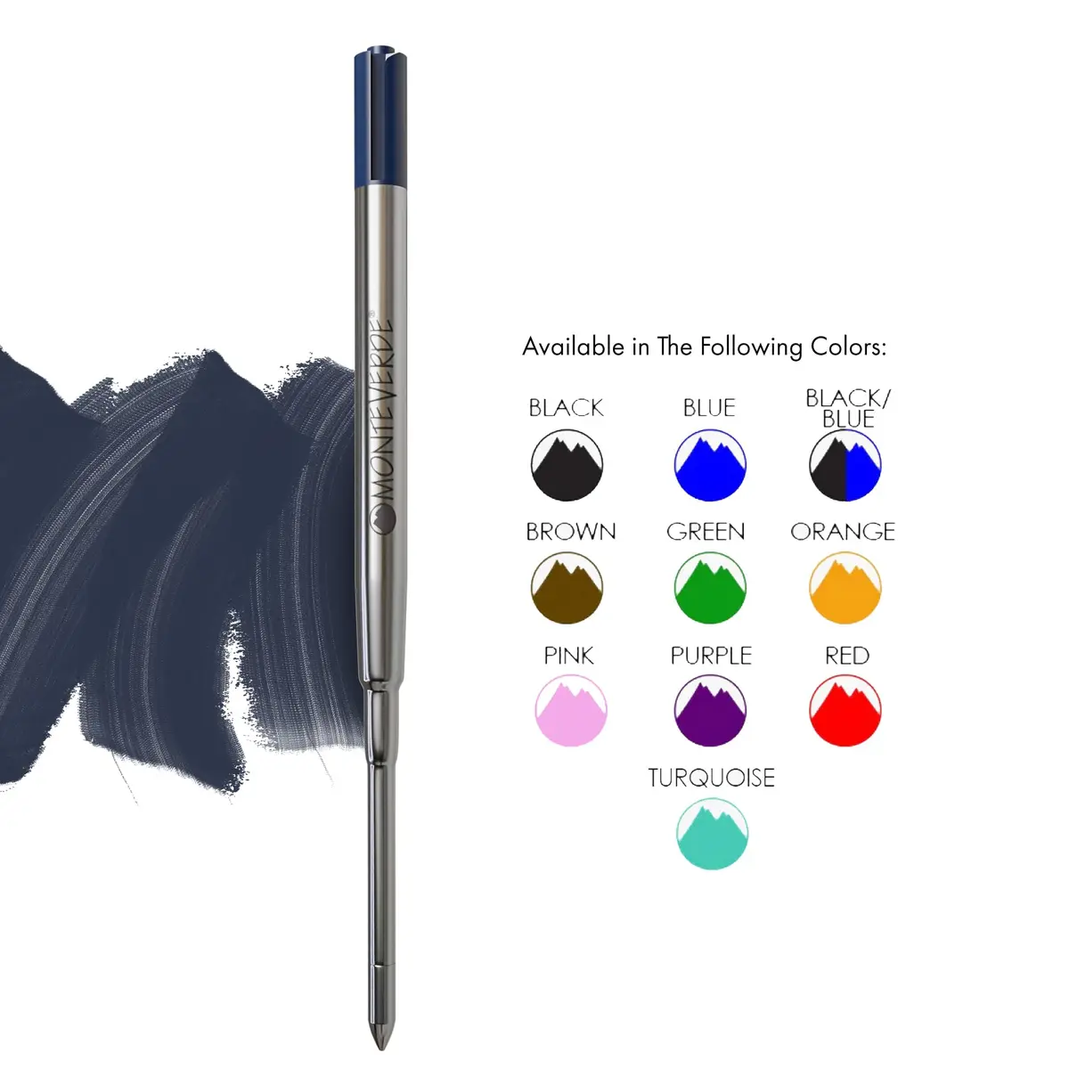 Monteverde Soft Roll Ballpoint Pen Refills for Parker-Style Pens | Smooth Dual-Tone Ink, 2-Pack - view 4