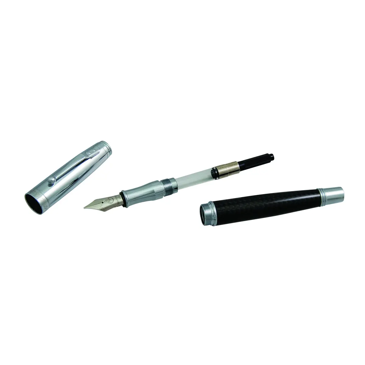 Monteverde Invincia Carbon Fiber Fountain Pen Medium Nib | Modern Design & Professional Style - view 3