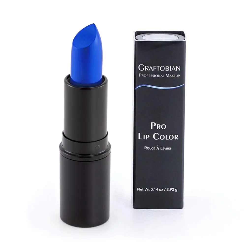 Graftobian Professional Color Lipstick - Ultra Long-Wearing, Comfortable Texture, Full Range of HD Shades, For All Skin Tones and Undertones, Velvety Smooth Semi-Matte Finish, Blue - main product image