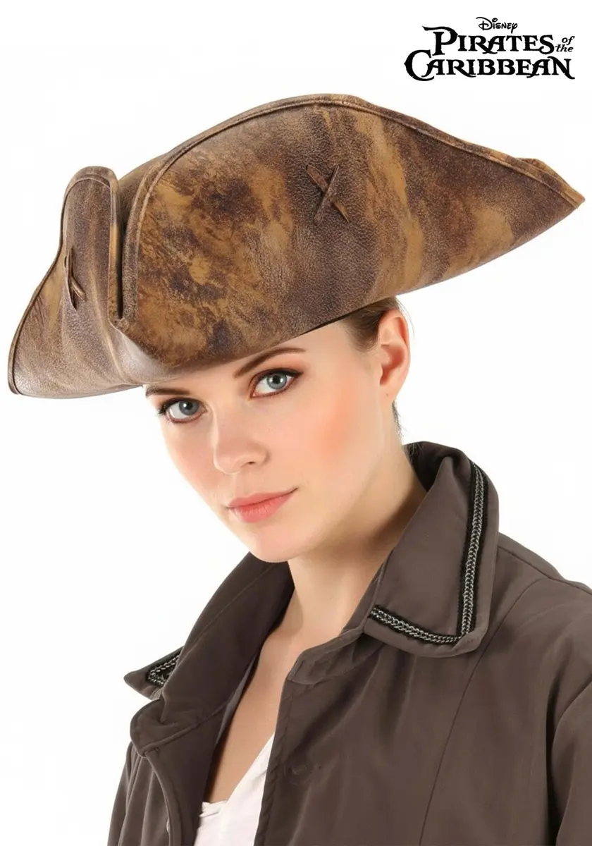elope Disney Pirates of the Caribbean Jack Sparrow Costume Tricorn Hat for Adults, Adjustable Band - Officially Licensed - view 4