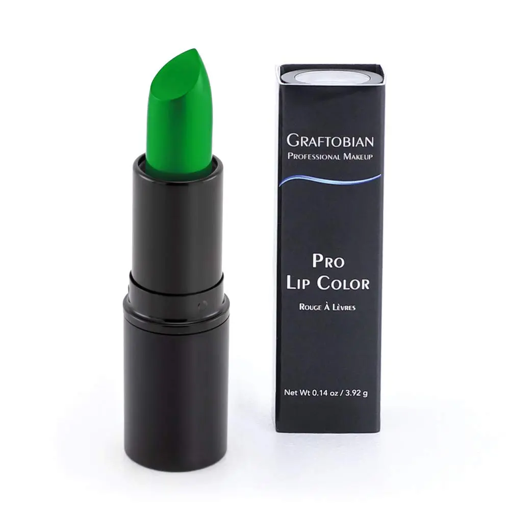 Graftobian Professional Color Lipstick - Ultra Long-Wearing, Comfortable Texture, Full Range of HD Shades, For All Skin Tones and Undertones, Velvety Smooth Semi-Matte Finish, Green | HD Shades for All Skin Tones - main product image