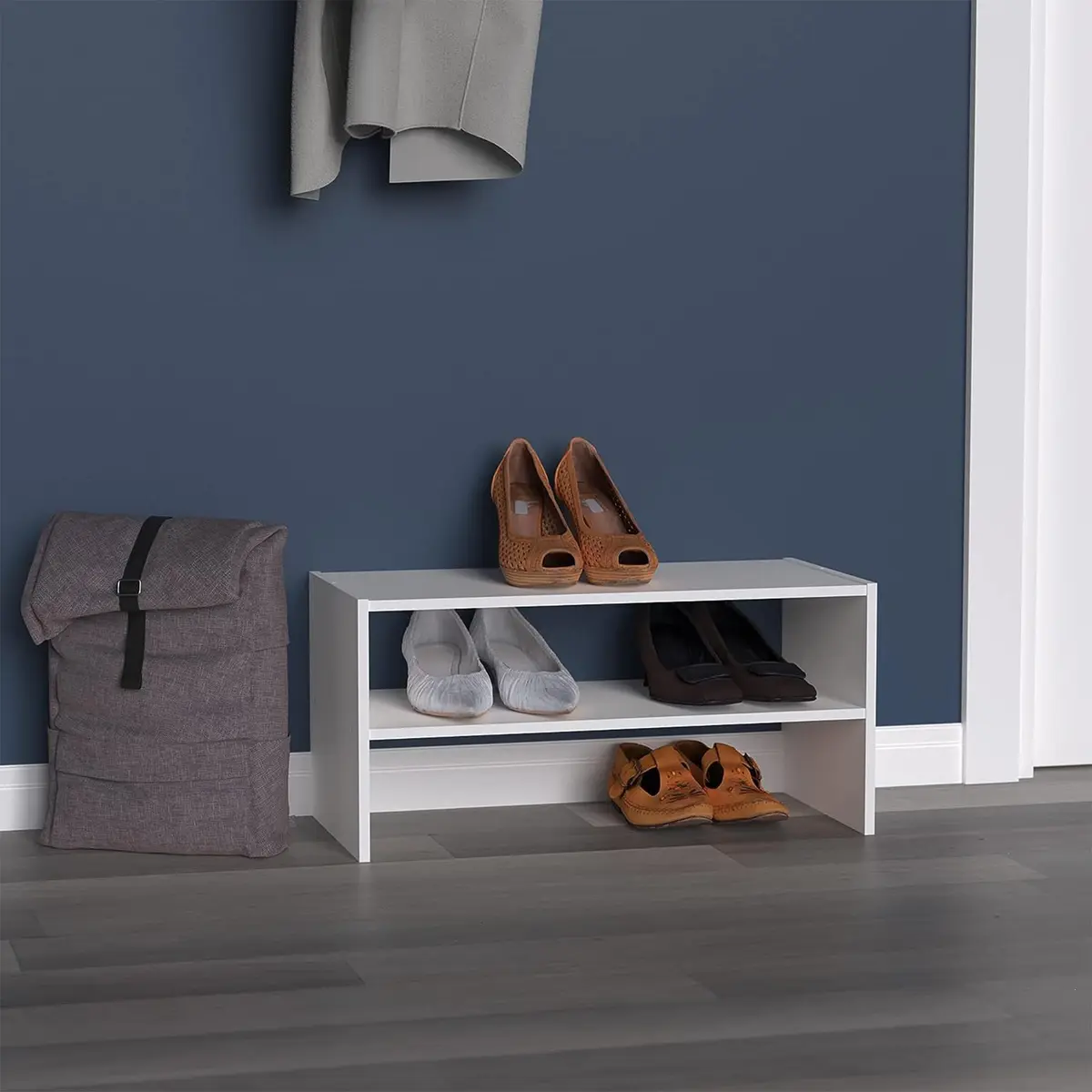 ClosetMaid #8993 Stackable 24in. Wide Horizontal Organizer, White | Space-Saving Shoe & Clothing Storage - view 6