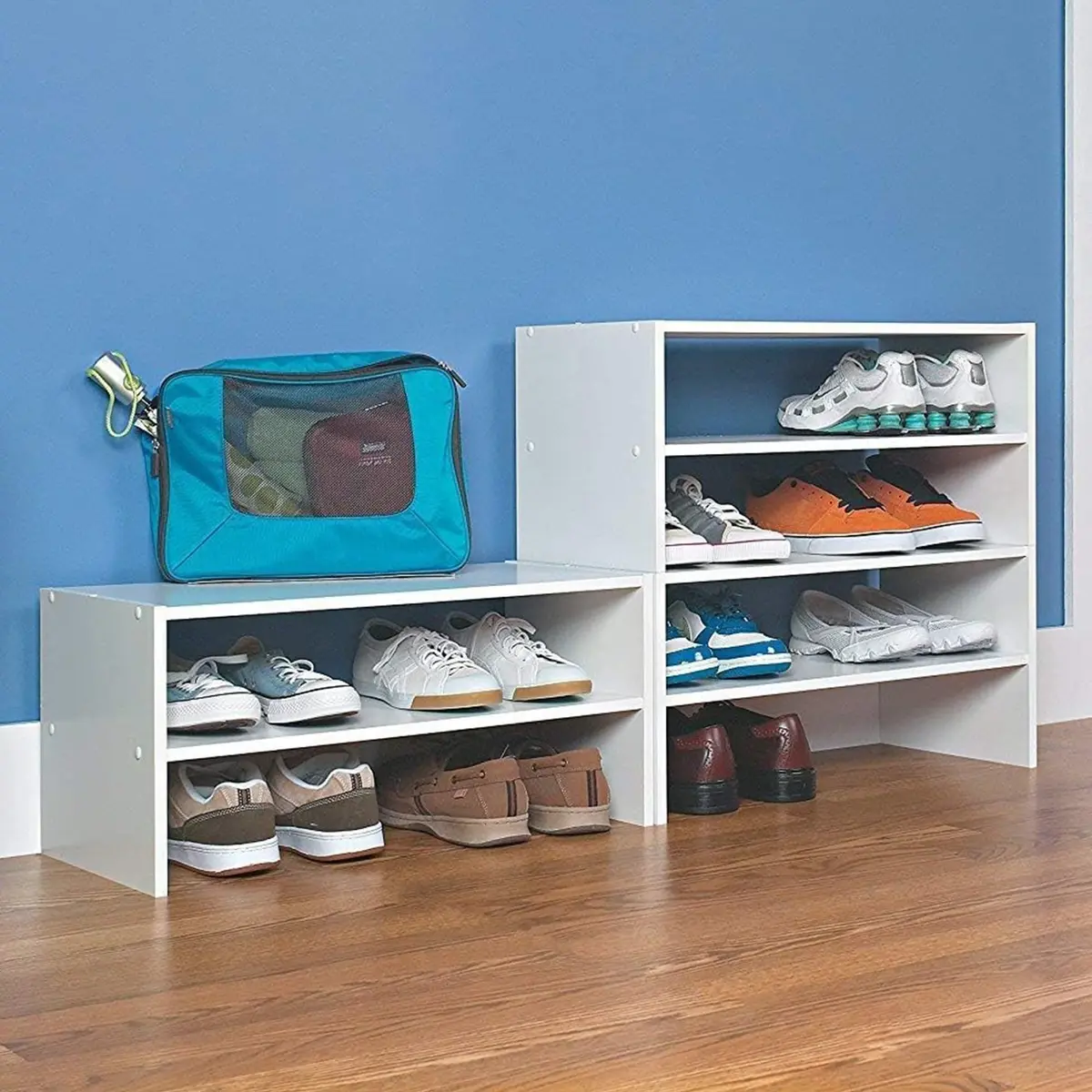 ClosetMaid #8993 Stackable 24in. Wide Horizontal Organizer, White | Space-Saving Shoe & Clothing Storage - view 7
