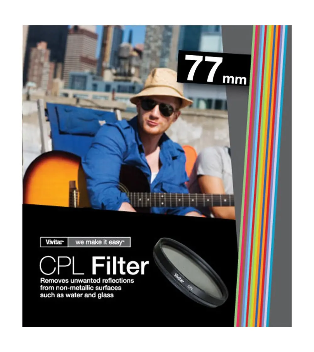 Vivitar CPL77 77mm Multi-Coated Circular Polarizer Lens Filter | Protects & Enhances Sky & Water Clarity - view 3