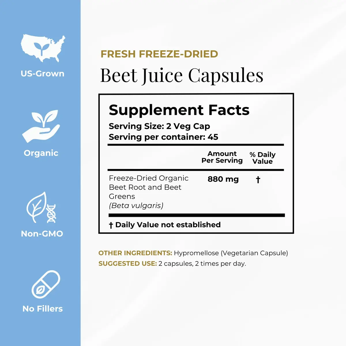 ECLECTIC INSTITUTE Organic Beet Juice Capsules 90 CT | Supports Heart & Circulatory Health - view 8