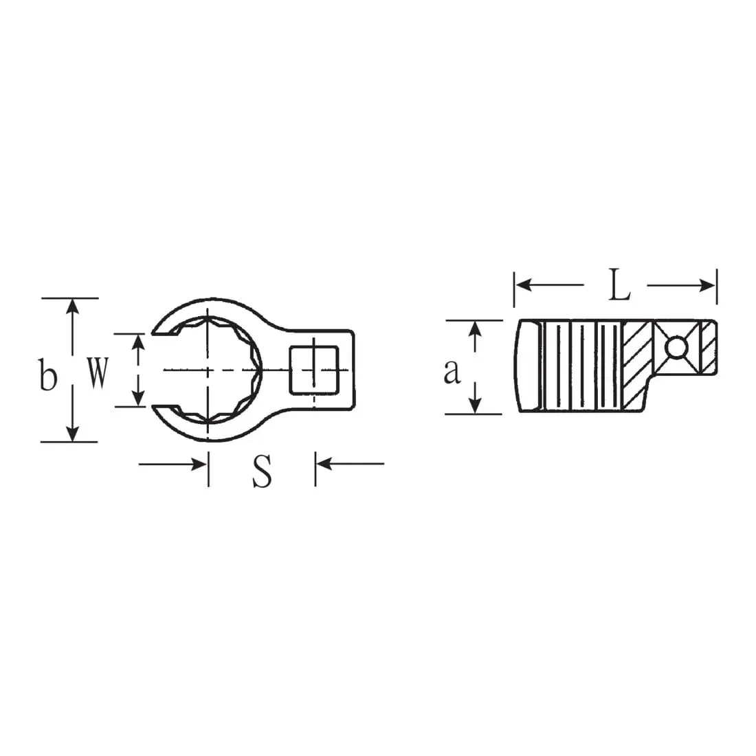 Stahlwille 1/2" Drive Crow-Ring Wrench 1-1/8" | Chrome Alloy Steel, Anti-Slip Drive Profile - view 3