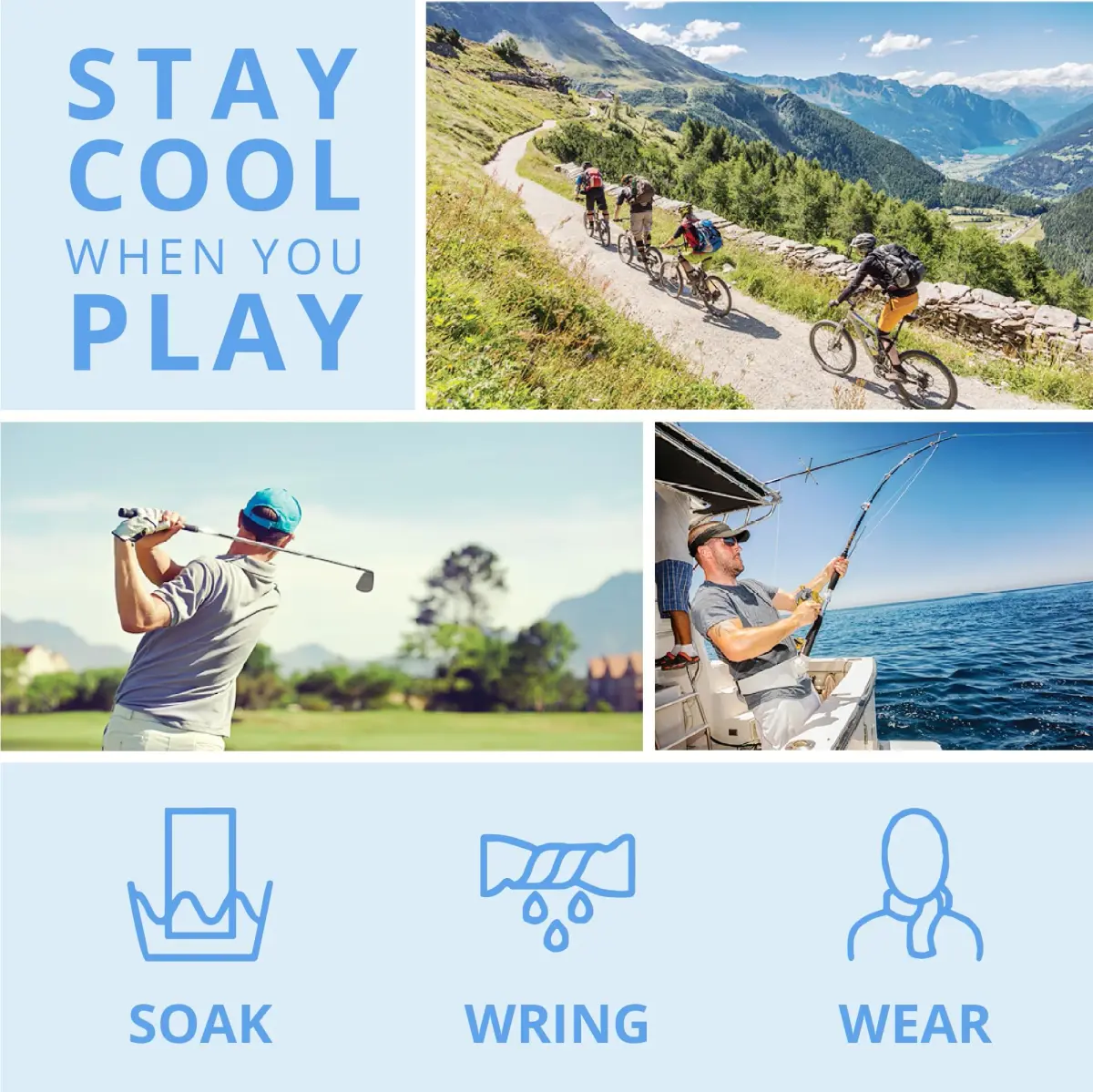 FROGG TOGGS Chilly Pad Cooling Towel 81cm x 33cm (32" x 13") | Instant Cooling Relief for Hot Weather - view 7
