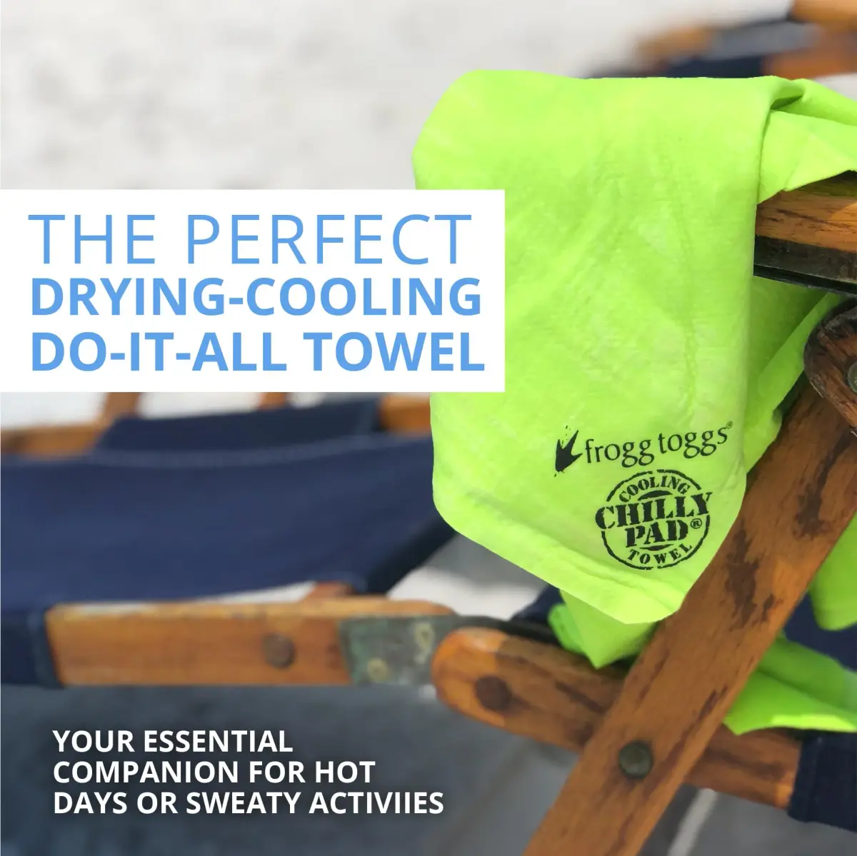 FROGG TOGGS Chilly Pad Cooling Towel 81cm x 33cm (32" x 13") | Instant Cooling Relief for Hot Weather - view 2