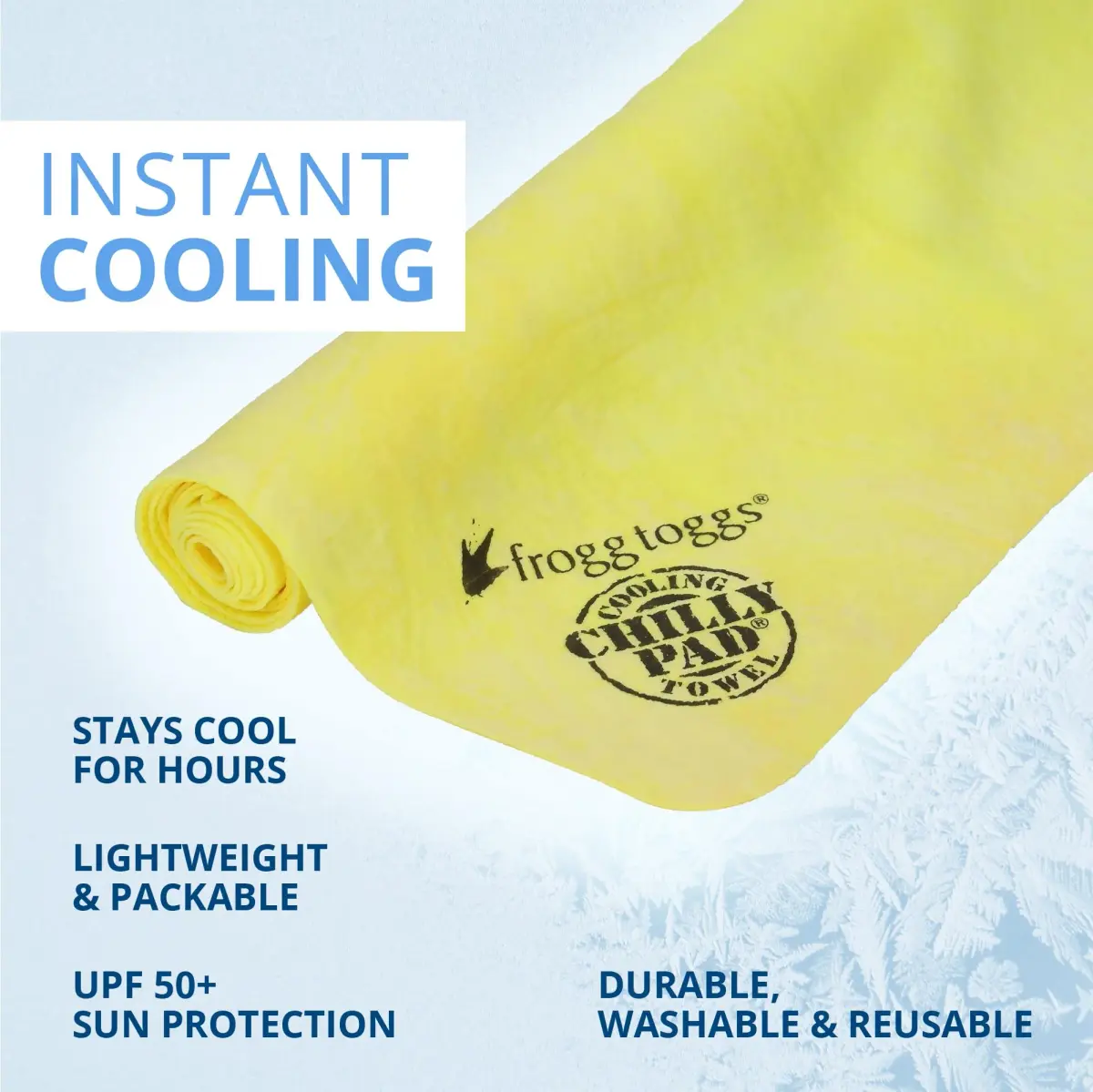 FROGG TOGGS Chilly Pad Cooling Towel 81cm x 33cm (32" x 13") | Instant Cooling Relief for Sports & Outdoors - view 3