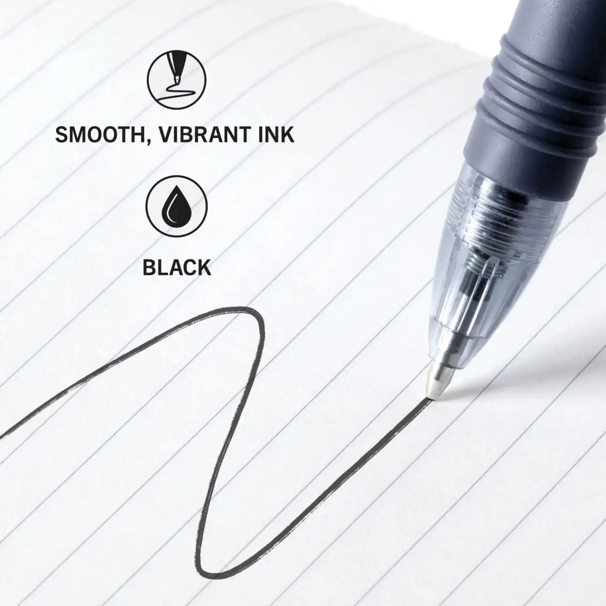 Zebra Pen Z-Grip Retractable Ballpoint Pen 1.0mm Medium Point 7-Pack | Smooth-Flowing Black Ink for Note-Taking - view 4