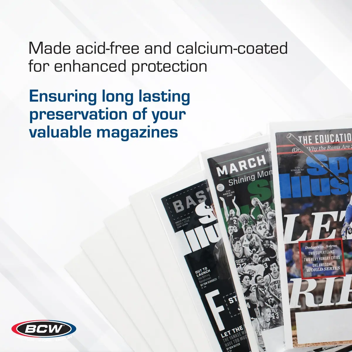 BCW Magazine Backing Boards 8.5 x 11 Inches Acid-Free 100 Count | Premium Archival Support - view 5