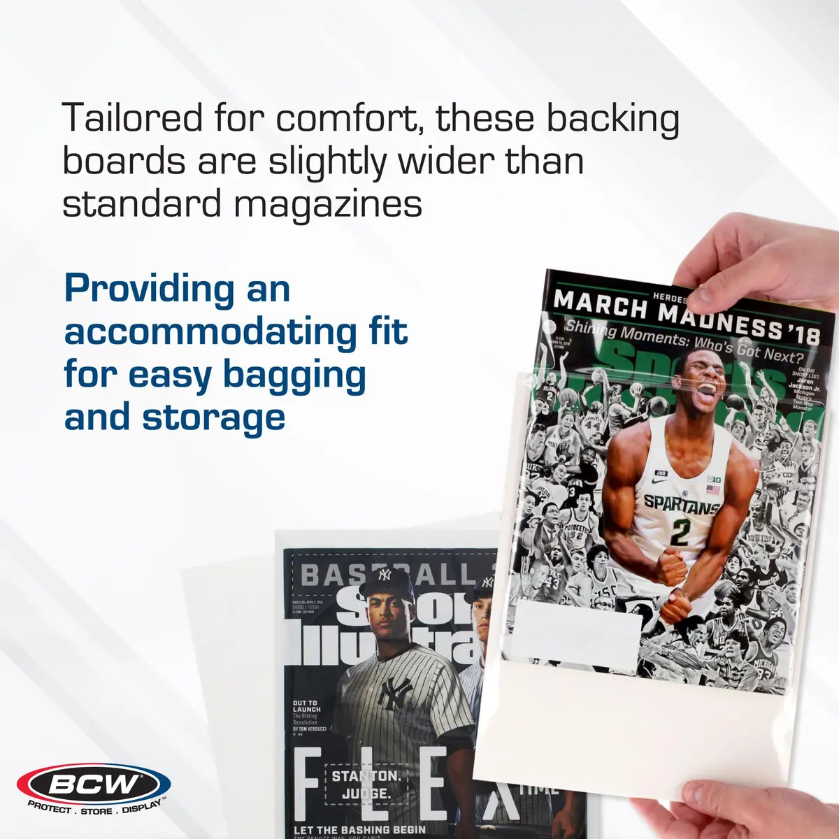 BCW Magazine Backing Boards 8.5 x 11 Inches Acid-Free 100 Count | Premium Archival Support - view 4