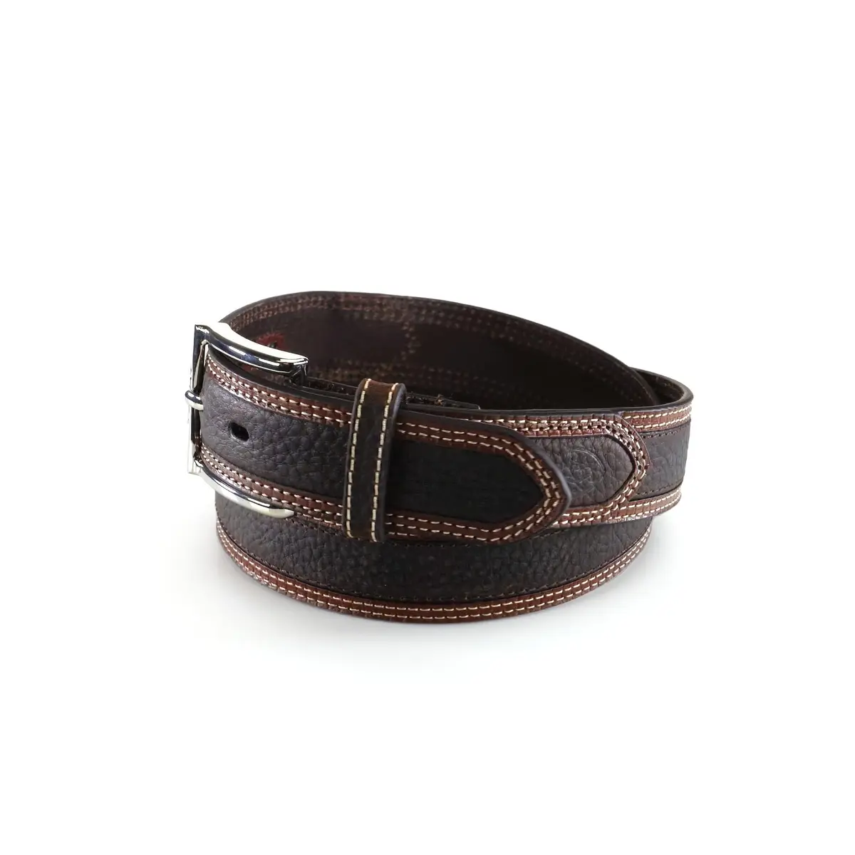 ARIAT Men's Two-Tone Oiled Leather Belt with Reinforced Holes, Brown, 36 | Durable Western Style Accessory - view 6