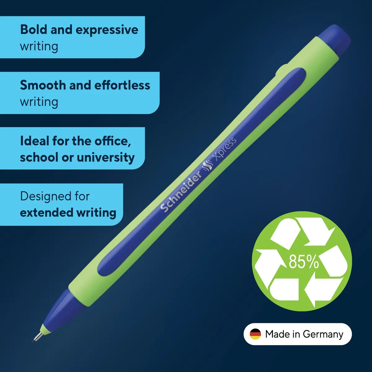 Schneider Xpress Premium Fineliner 0.8 mm | Waterproof, Ergonomic, Germany-made - view 2