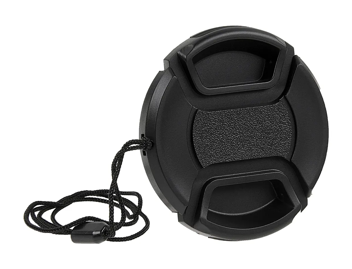 Fotodiox 55mm Inner Pinch Lens Cap | Durable Plastic Cover with Cap Keeper - main product image