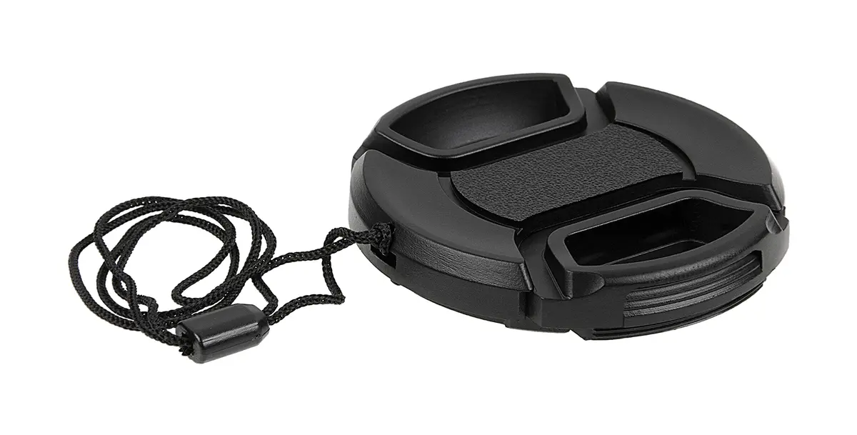 Fotodiox 55mm Inner Pinch Lens Cap | Durable Plastic Cover with Cap Keeper - view 2