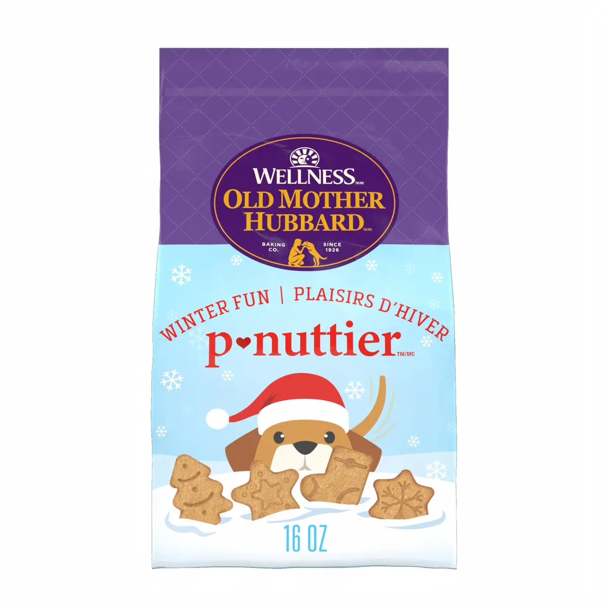 Old Mother Hubbard Winter Fun P-Nuttier Dog Biscuits 16 oz | Natural Seasonal Holiday Treat - main product image