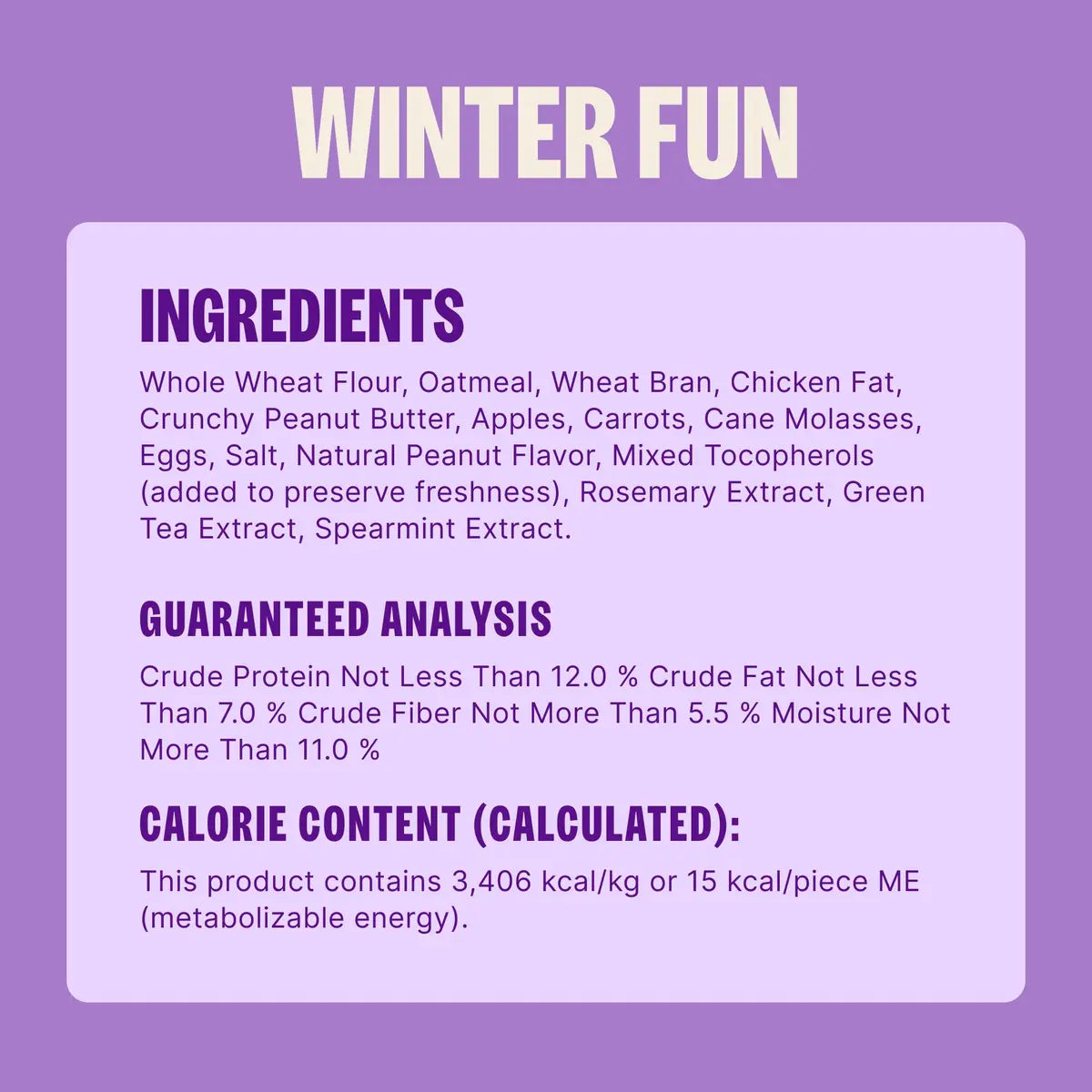 Old Mother Hubbard Winter Fun P-Nuttier Dog Biscuits 16 oz | Natural Seasonal Holiday Treat - view 6