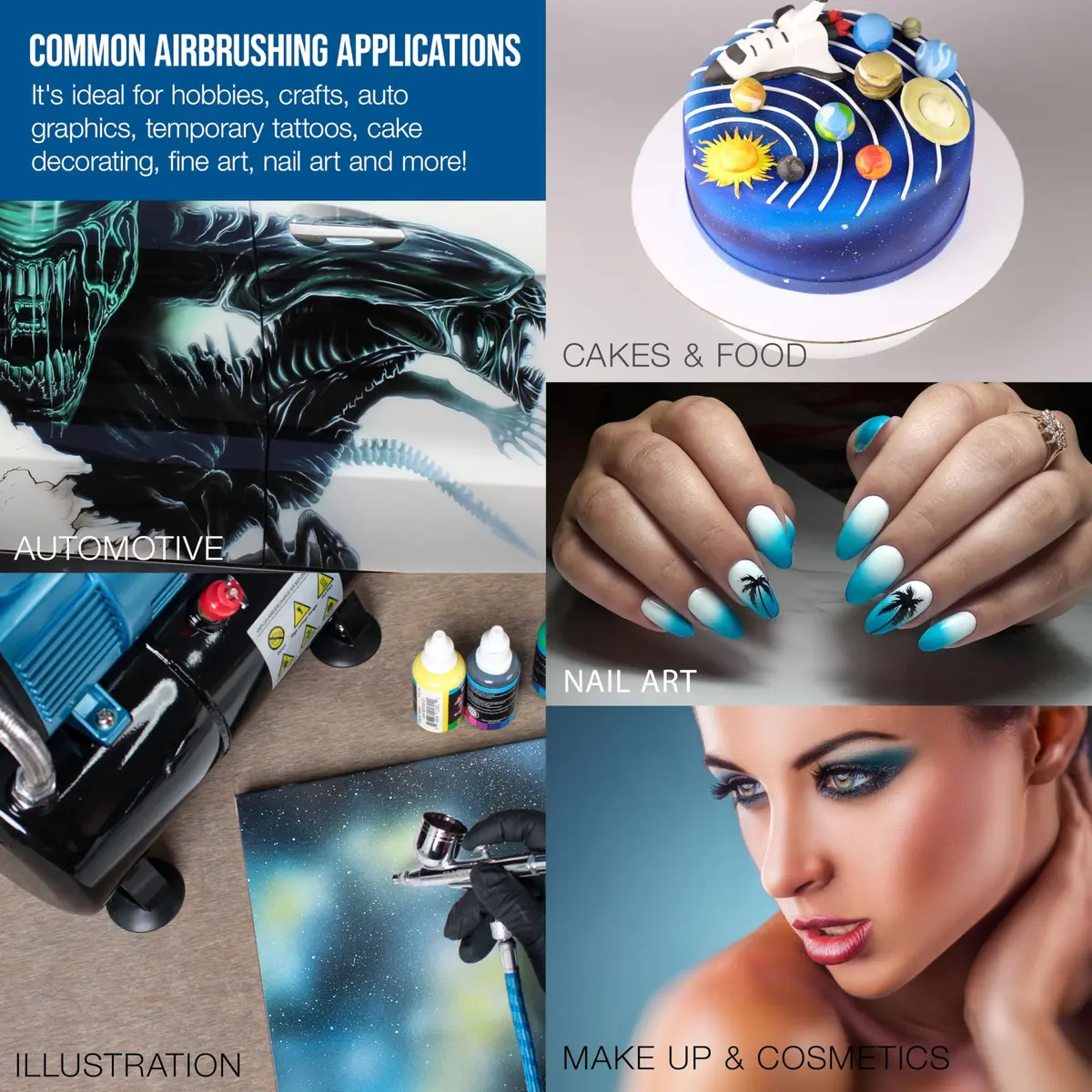 Master Airbrush G233 Performance Pro Airbrush Kit with 3 Nozzle Sets | Dual-Action Gravity Feed for Fine Detail & Broad Spray - view 5