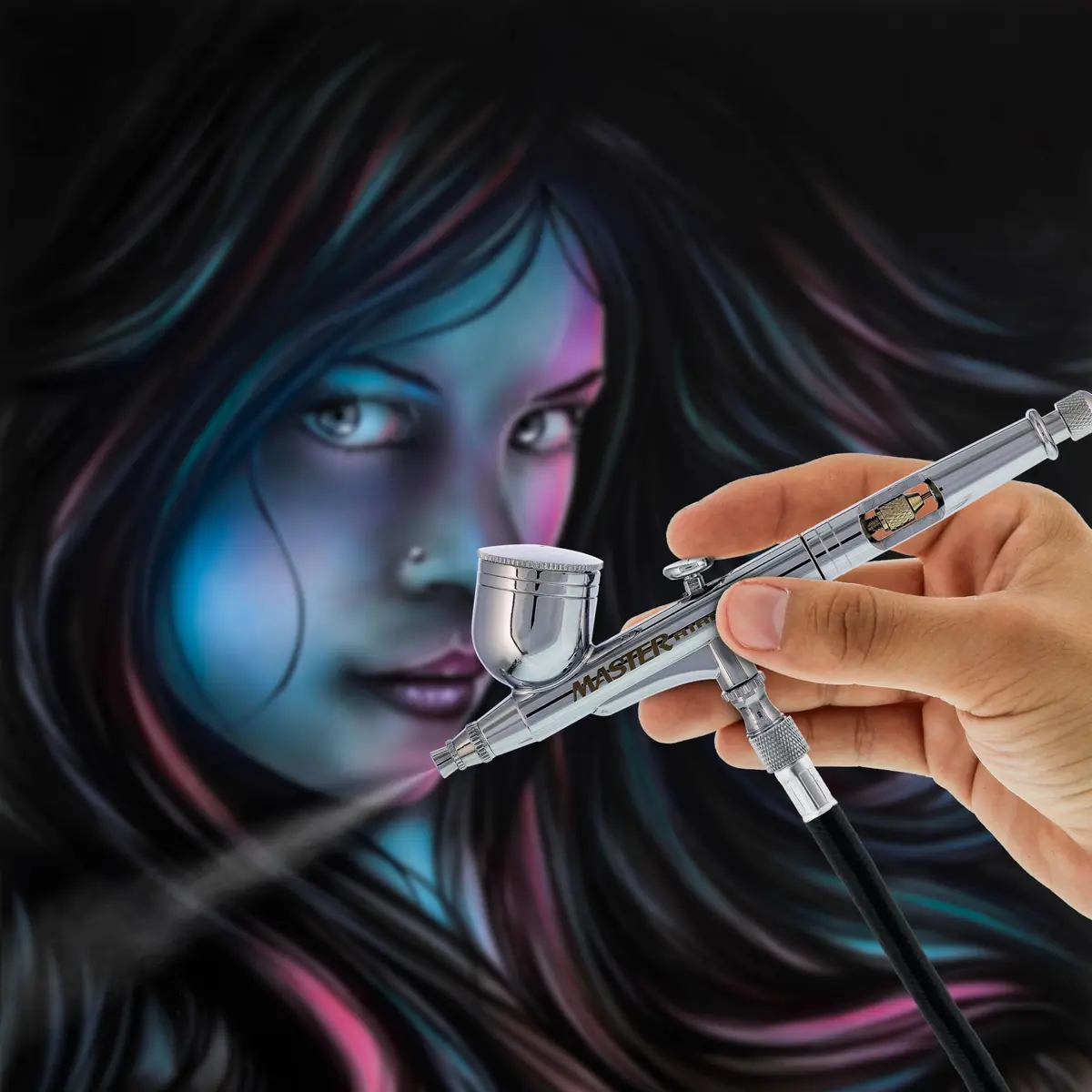 Master Airbrush G233 Performance Pro Airbrush Kit with 3 Nozzle Sets | Dual-Action Gravity Feed for Fine Detail & Broad Spray - view 7