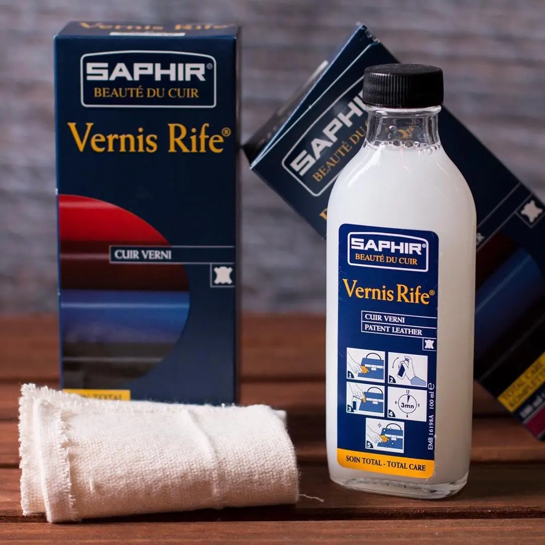 SAPHIR Vernis Rife Patent Leather Cleaner 100ml (3.38 Fl Oz) | Cleans, Shines, Protects Against Cracking - view 4