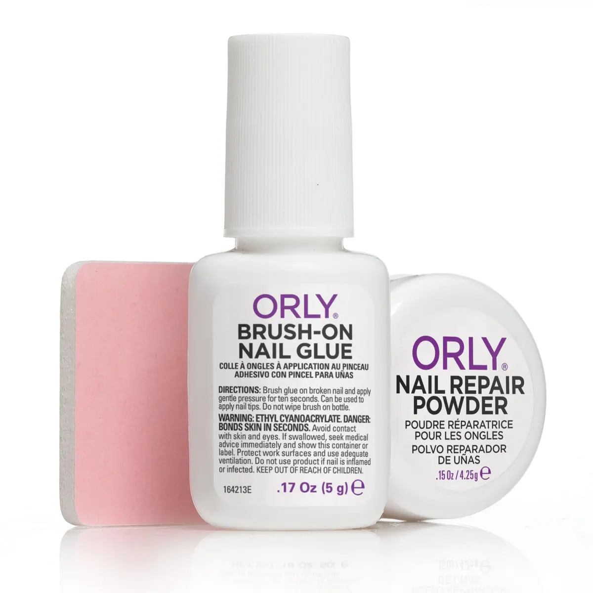 Orly Nail Rescue Kit | Repairs Cracked, Broken Nails | Compact Kit with Nail Glue, Powder & Buffer for Flawless Nails - main product image
