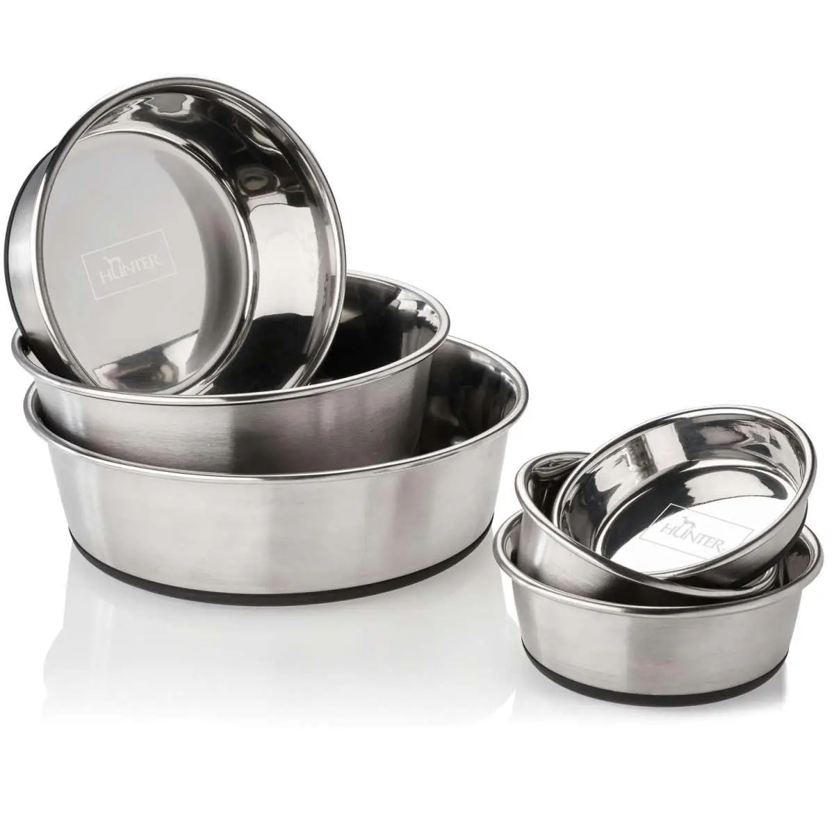 Hunter Stainless Steel Dog Bowl - 2700 ML | Non-Slip, Dishwasher Safe, Medium - view 5