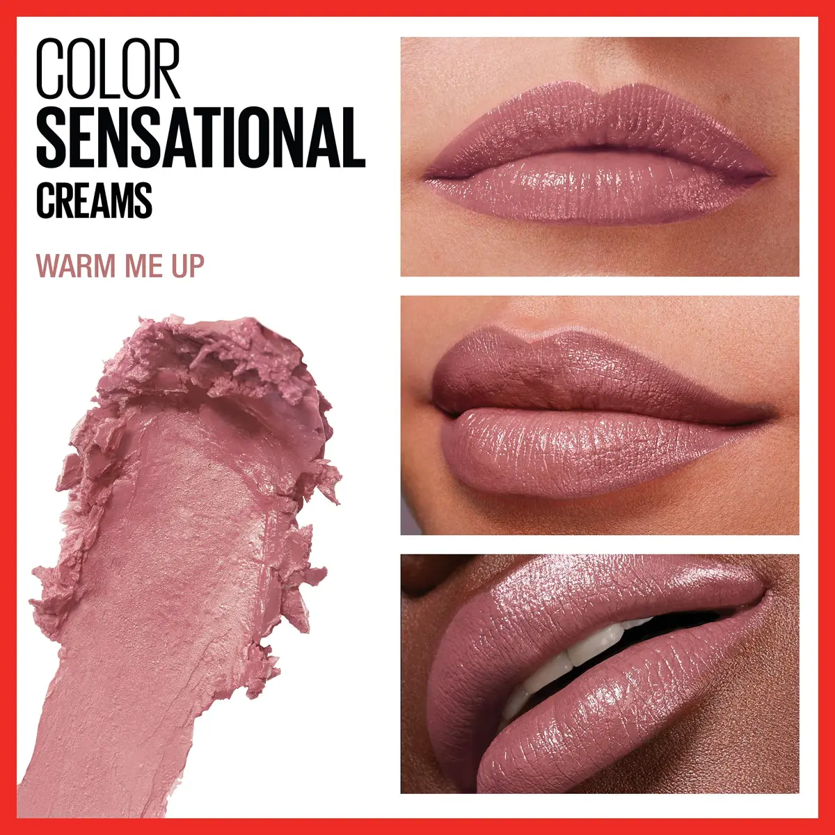 Maybelline Color Sensational Lipstick, Cream Finish, Warm Me Up Nude Pink | Hydrating Creamy Lipstick (0.15 oz / 4.25 g) - view 3