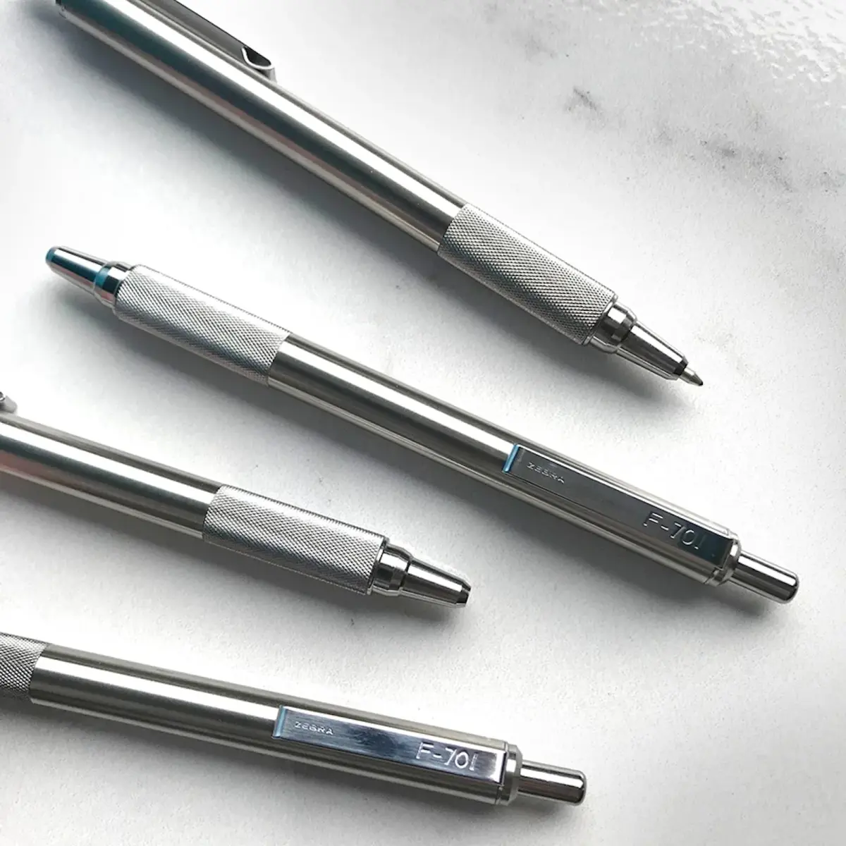 Zebra Pen STEEL F-701 Retractable Ballpoint Pen, Black Ink, 0.8mm, 1-Pack | Smooth Writing Metal Pen - view 4