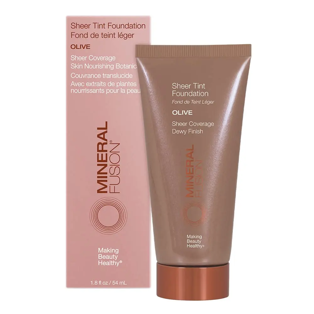 Mineral Fusion Sheer Tint Foundation Olive 1.8 Oz (53ml) | Hypoallergenic & Paraben-Free - main product image