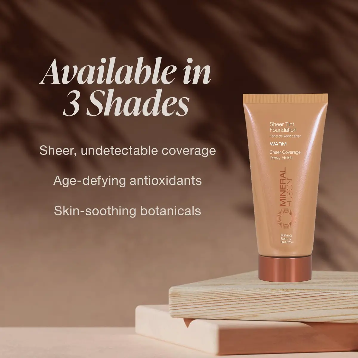 Mineral Fusion Sheer Tint Foundation Olive 1.8 Oz (53ml) | Hypoallergenic & Paraben-Free - view 4