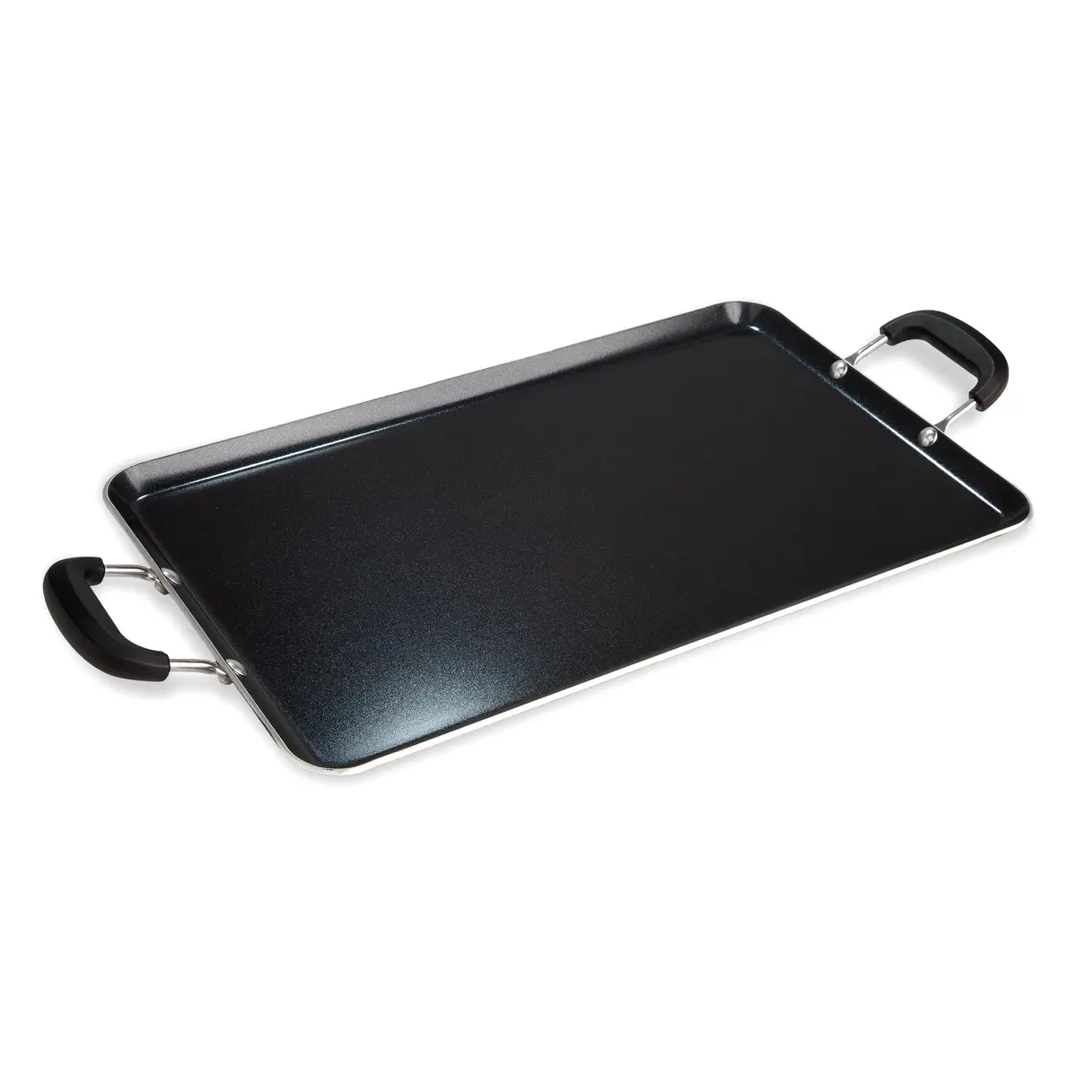 Ecolution Artistry Nonstick Double Burner Griddle 12" x 18" | Easy To Clean, Dishwasher Safe, Cool Touch Handle - main product image