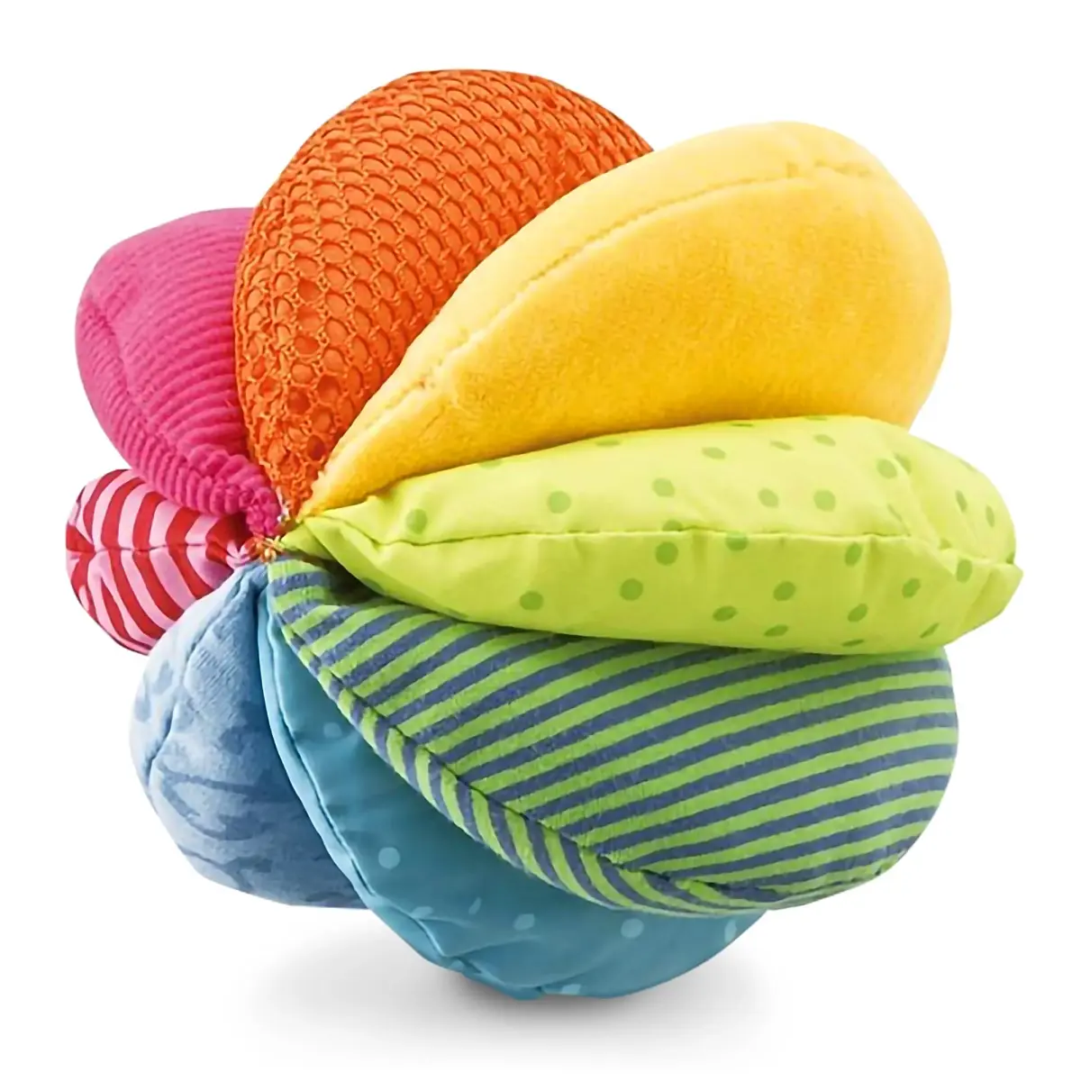 HABA Rainbow Baby Ball - 15cm (6") Machine Washable Sensory Toy | Ideal Baby Toy for Teething, Tummy Time Toys for Ages 6 Months & up - main product image