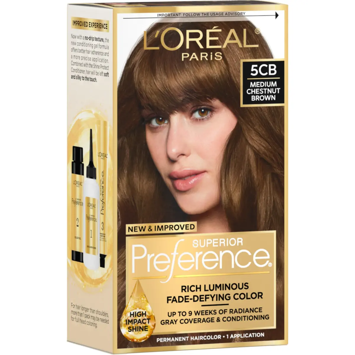 L'Oreal Paris Superior Preference Ultra Light Ash Brown Permanent Hair Color - 1 Count Pack - main product image