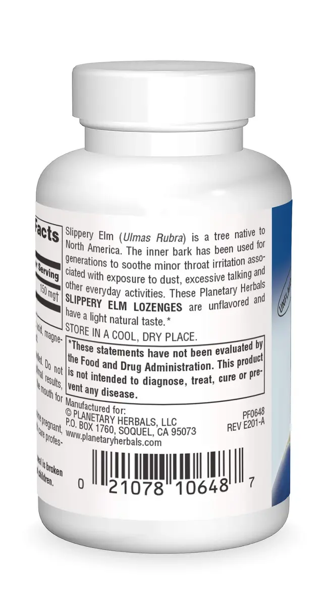 Planetary Herbals Slippery Elm Lozenges, Herbal Throat Support, 24 Lozenge - view 2