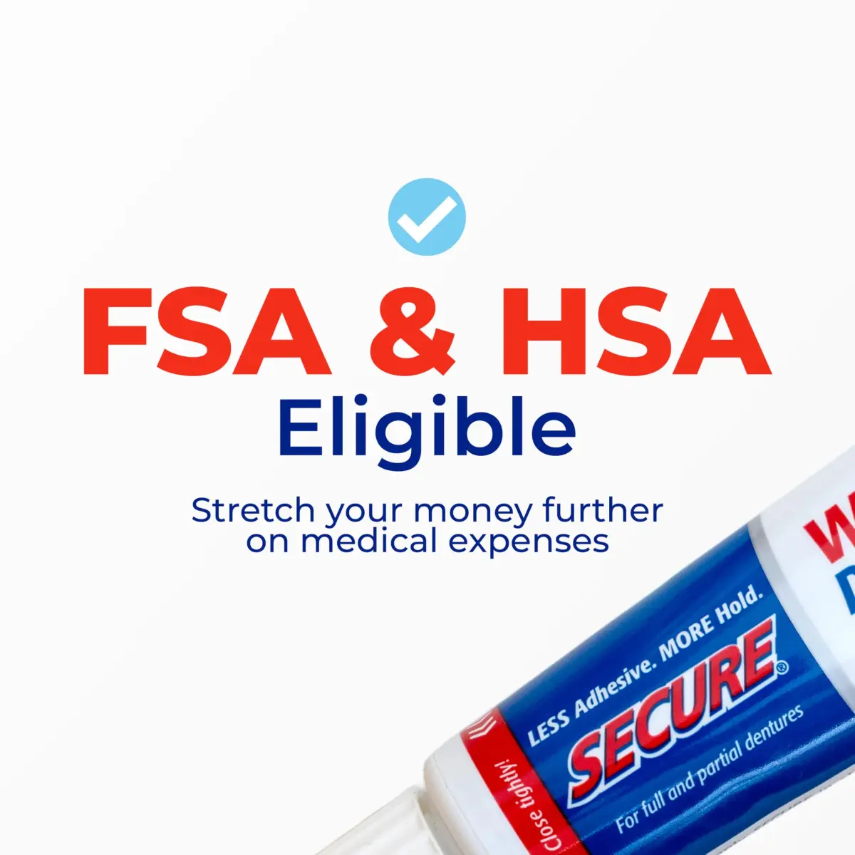 Secure Denture Adhesive Cream 1.4 Oz (5.6 Oz Total) | Waterproof Seal, Zinc-Free, Food Grade - view 6