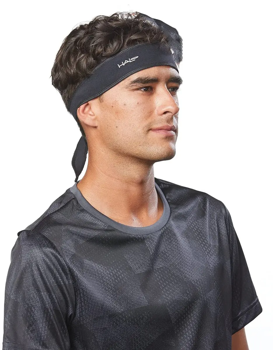 Halo Headband Halo I- Tie Sweatband for Men & Women | Moisture Wicking Dryline Fabric, Pink, One Size - view 6