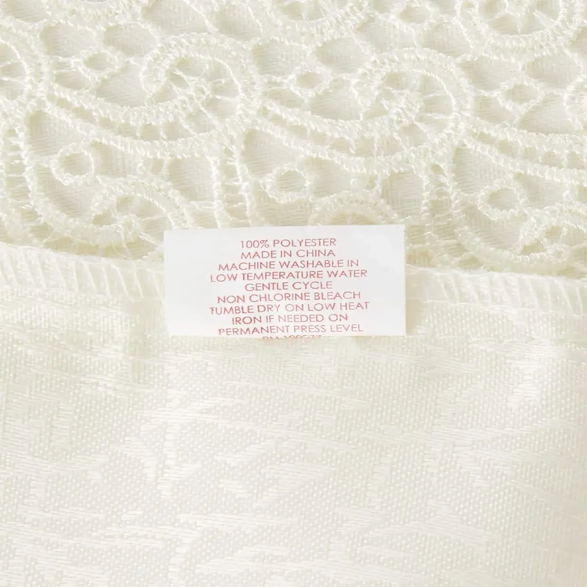 Violet Linen Treasure Lace Tablecloth Ivory 70" x 120" (178 cm x 305 cm) | Elegant Lace Border for Dining Tables - view 4