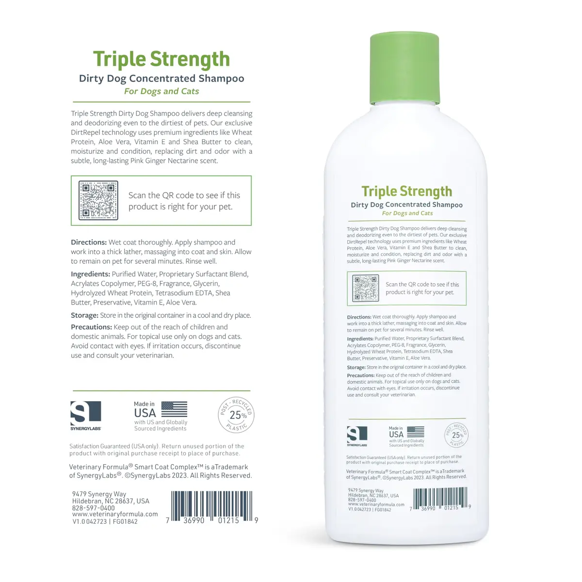 Veterinary Formula Smart Coat Triple Strength Dirty Dog Shampoo, 17 oz | Deep Clean & Moisturize for Heavy-Duty Dog Fur - view 7
