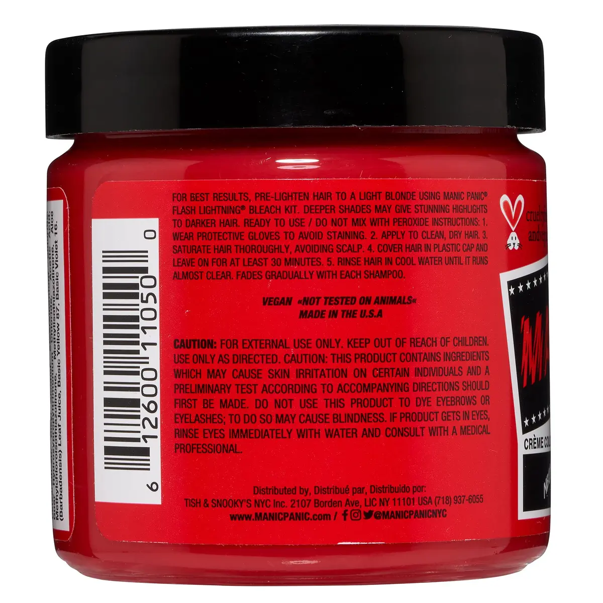 MANIC PANIC Semi Permanent Red Hair Dye, Red Passion, 4 oz | Vibrant, Long-Lasting Color for DIY & Salon Use - view 2