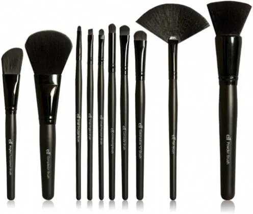 e.l.f. 19-Piece Makeup Brush Set & Roll | Vegan, Cruelty-Free, Travel Case Included - main product image