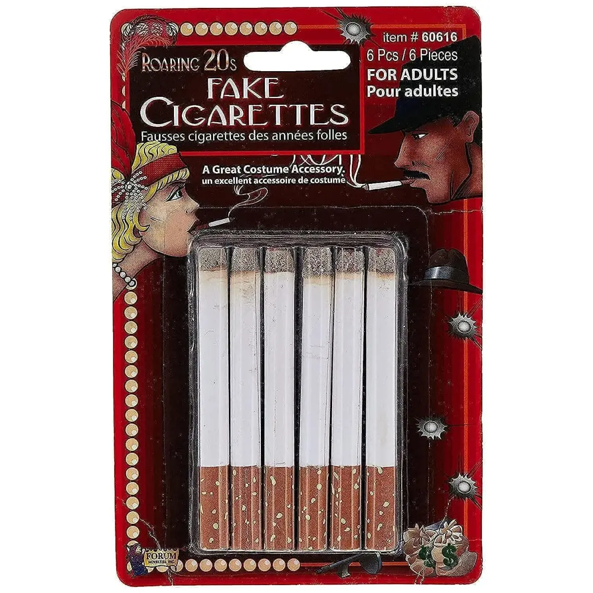 Forum Novelties Fake Cigarettes (Standard) | 12-Pack, Multicolor - main product image