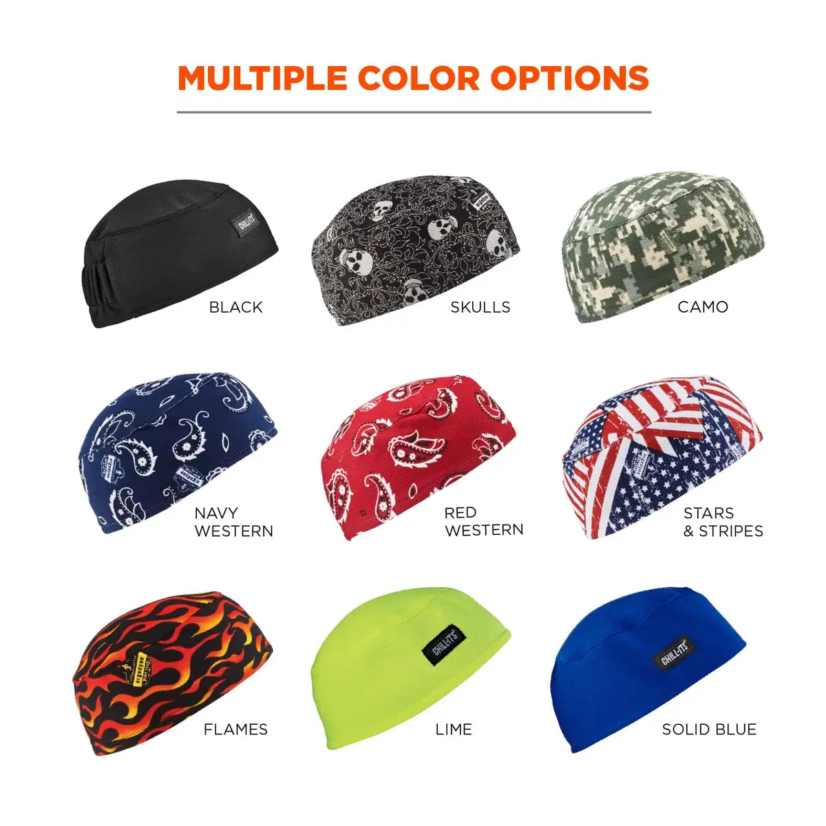 Ergodyne Chill Its 6630 Skull Cap, Terry Sweatband | Sweat-Wicking Summer Headwear for Men - view 4