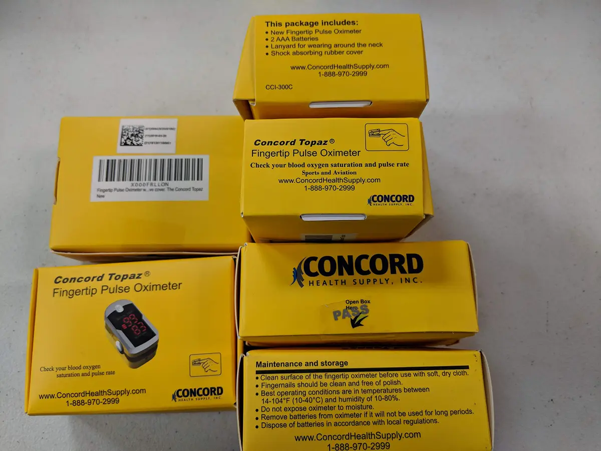 Concord Fingertip Pulse Oximeter with Reversible Display | Accurate Blood Oxygen & Pulse Monitoring - view 6