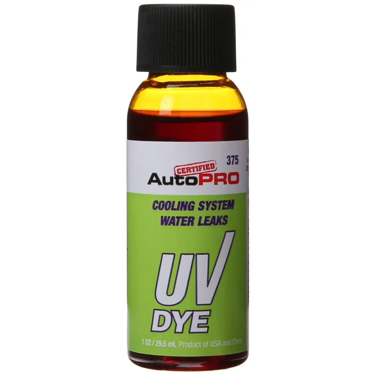 A/C Pro Radiator & Engine Cooling System UV Dye 1 Oz | Helps Locate Leaks - main product image