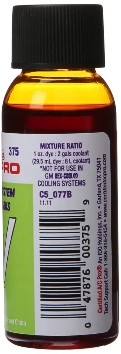 A/C Pro Radiator & Engine Cooling System UV Dye 1 Oz | Helps Locate Leaks - view 2