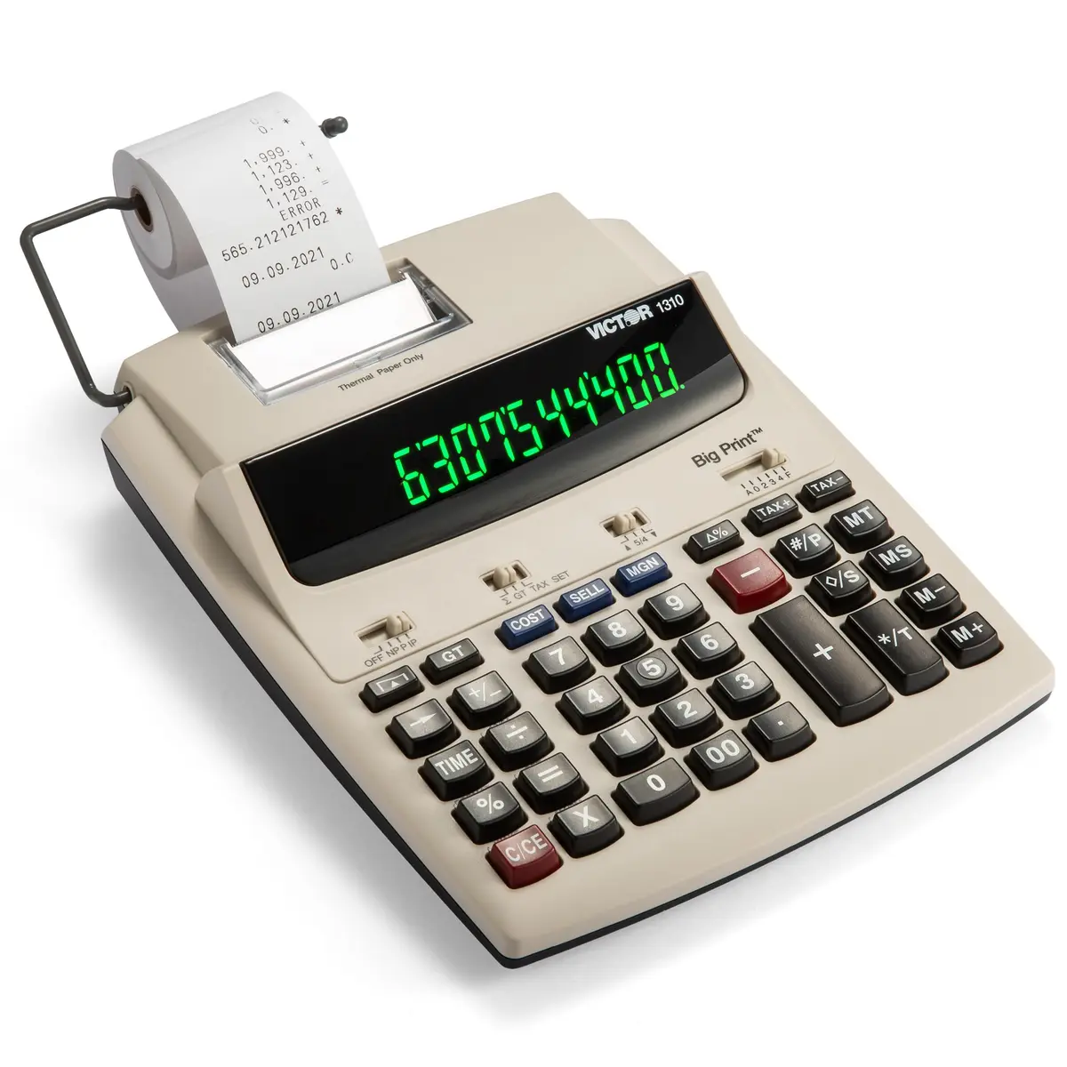 Victor Thermal Printing Calculator 1310 | 12-Digit Big Print & Thermal Ink-Free Printing - main product image